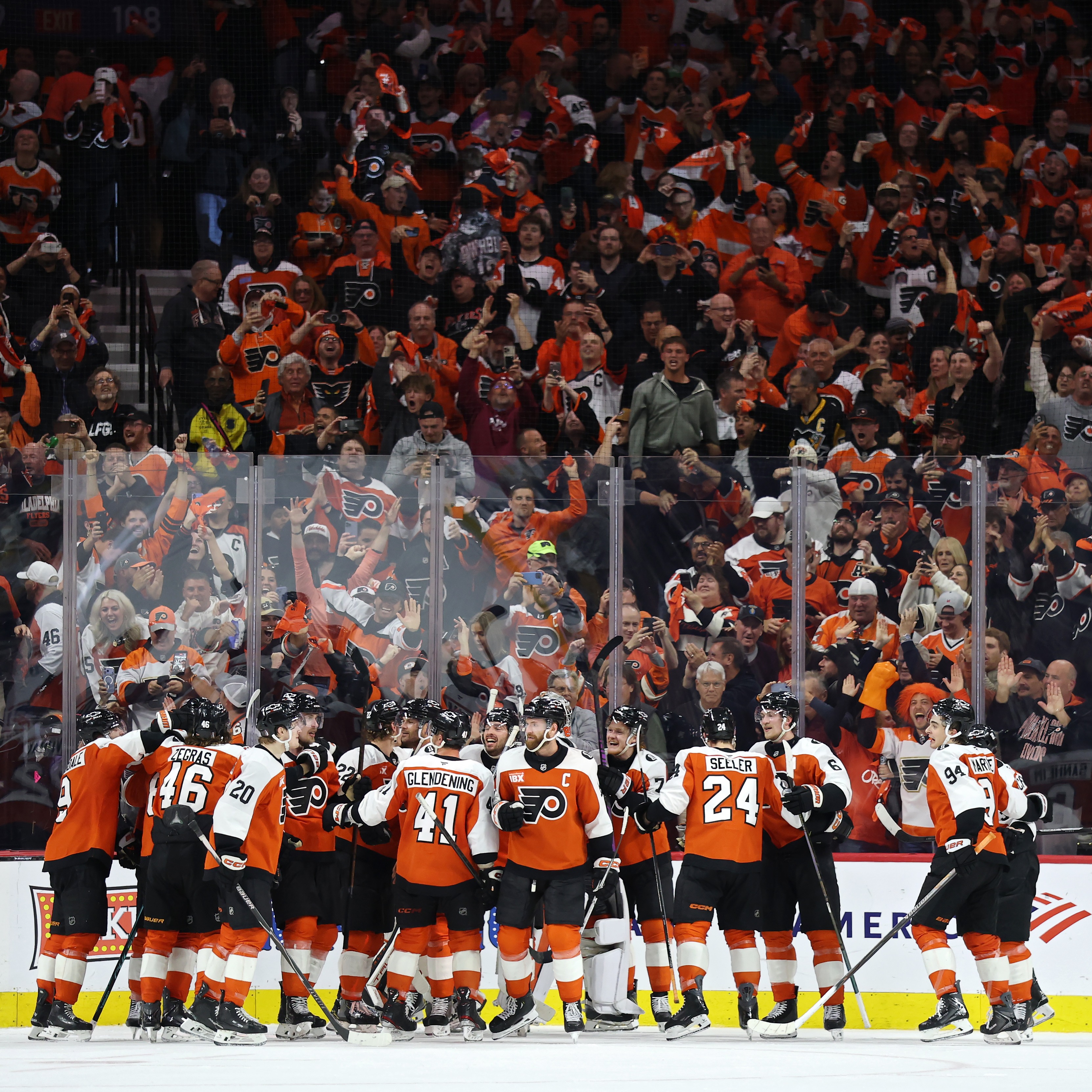 Fans react to overtime win that advances Flyers to second round