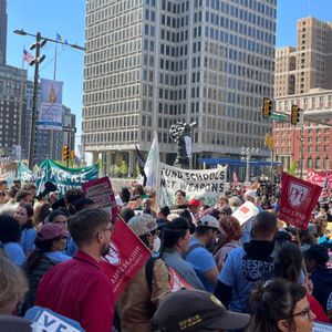 Thousands rally and march in Center City to call for workers’ rights, expose indulgences of the billionaire class