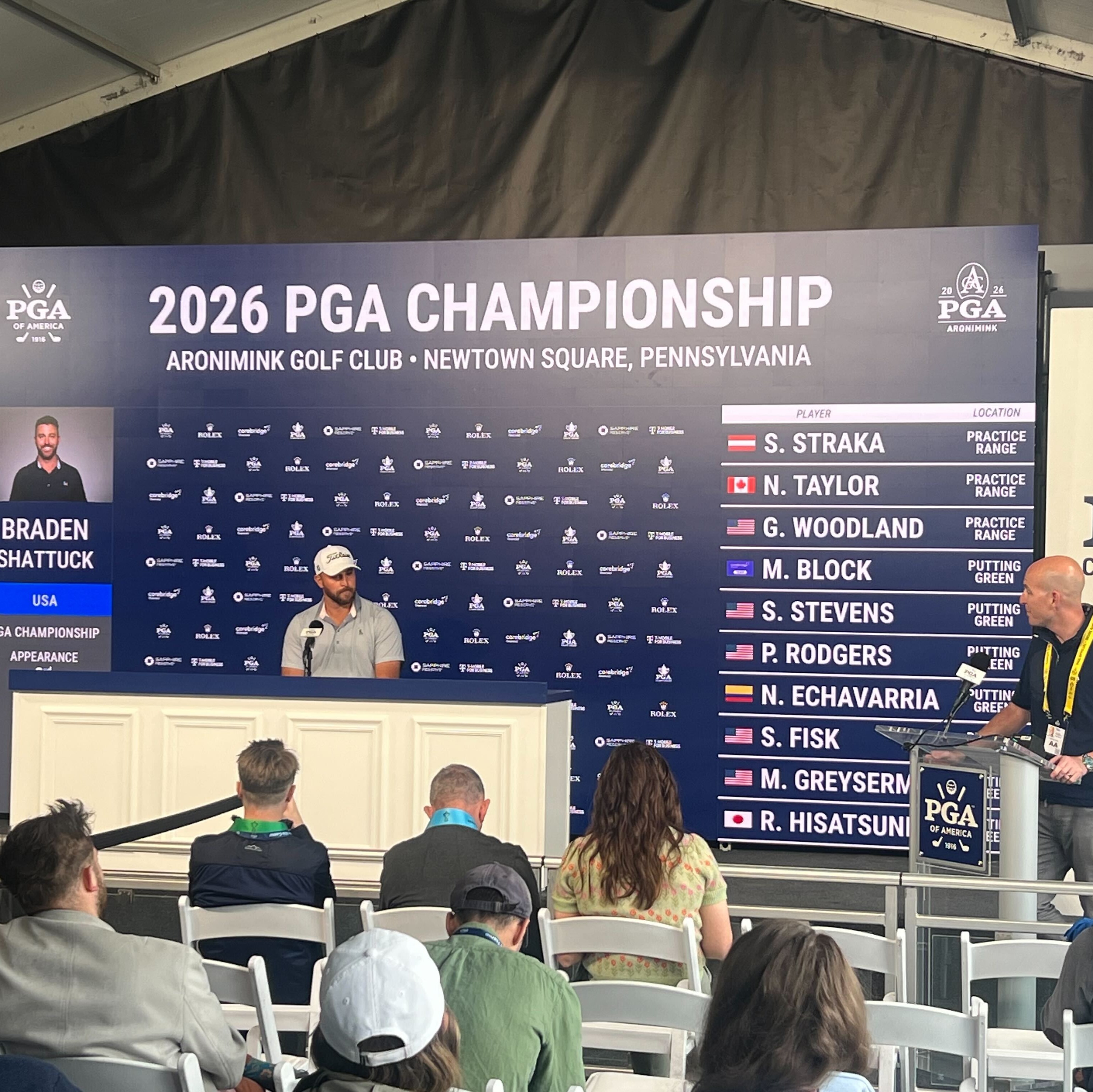 Players take part in first practice round of PGA Championship