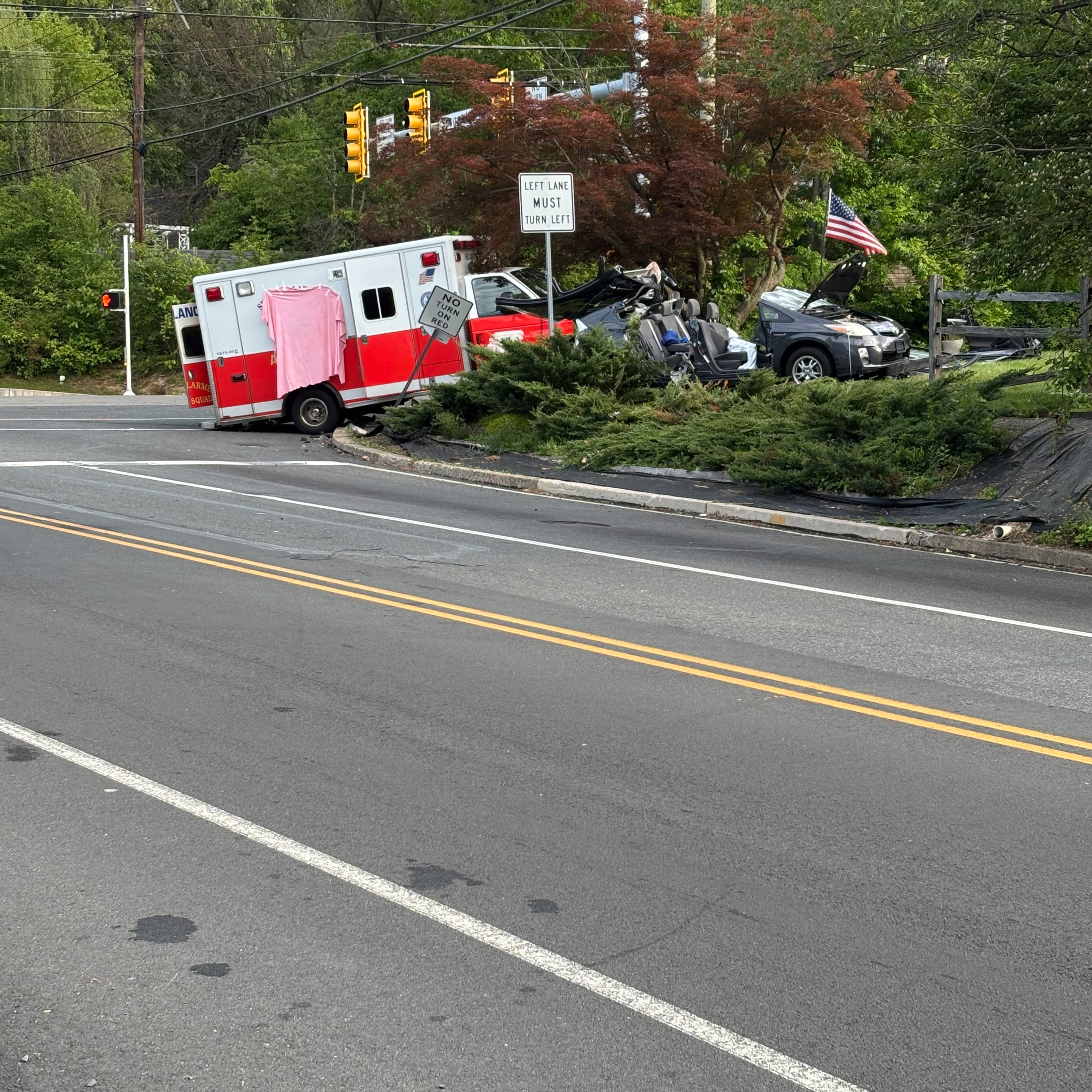 3 injured after ambulance collides with car in Upper Dublin