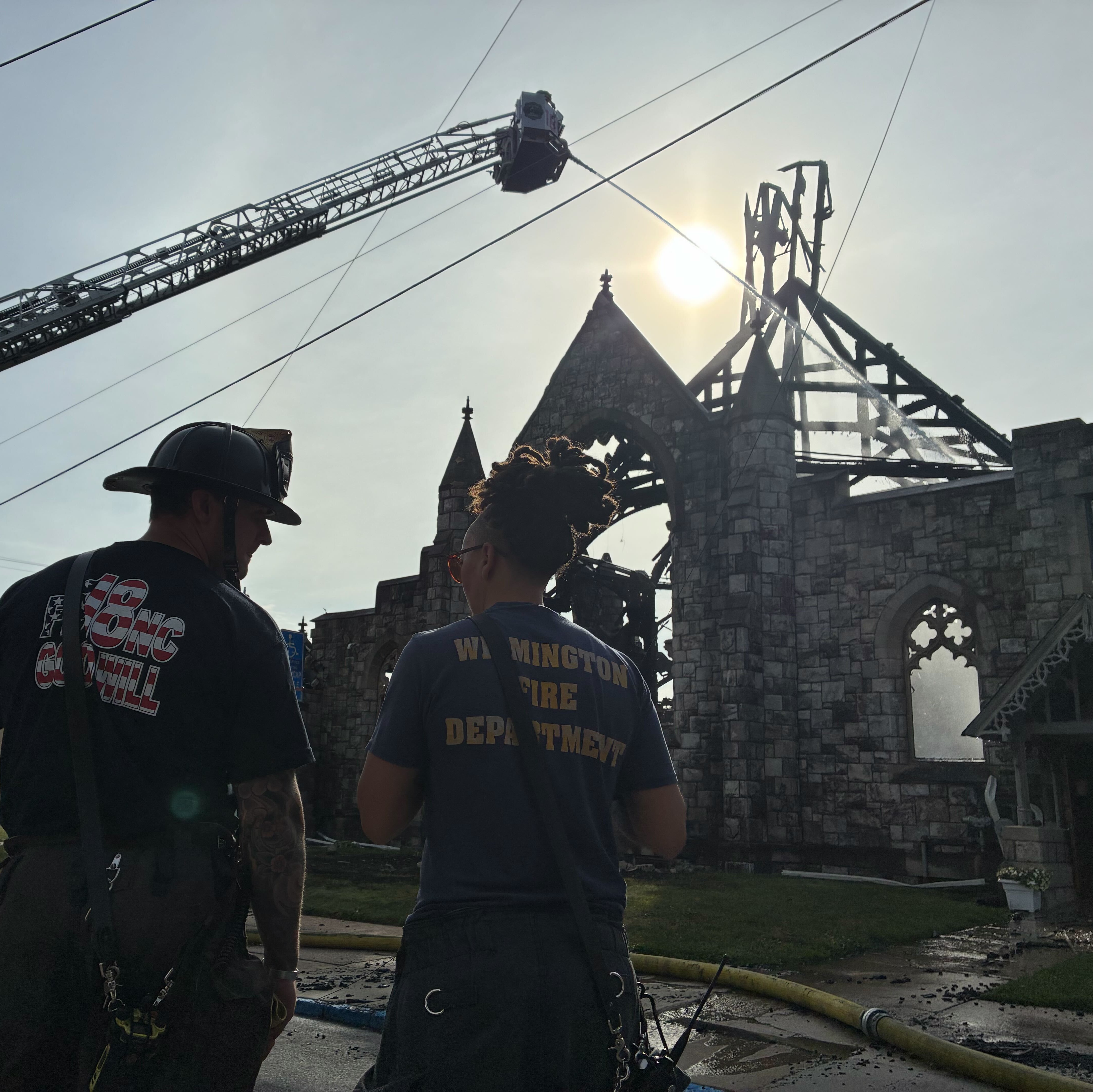 Early morning fire destroys historic church in Wilmington, Delaware