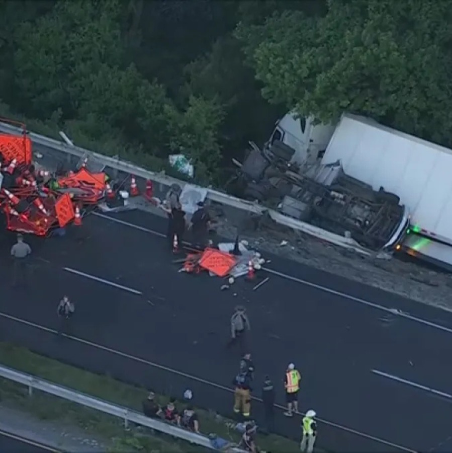 2 construction workers dead after tractor trailer slams into several cars in Chester County
