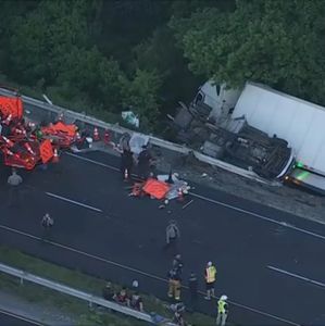2 construction workers dead after tractor trailer slams into several cars in Chester County