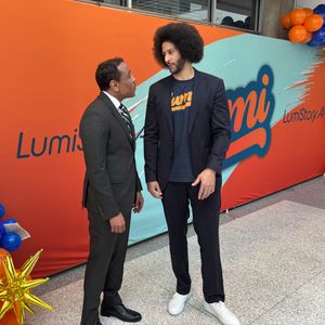 Colin Kaepernick promotes his AI app for students at Philly school headquarters