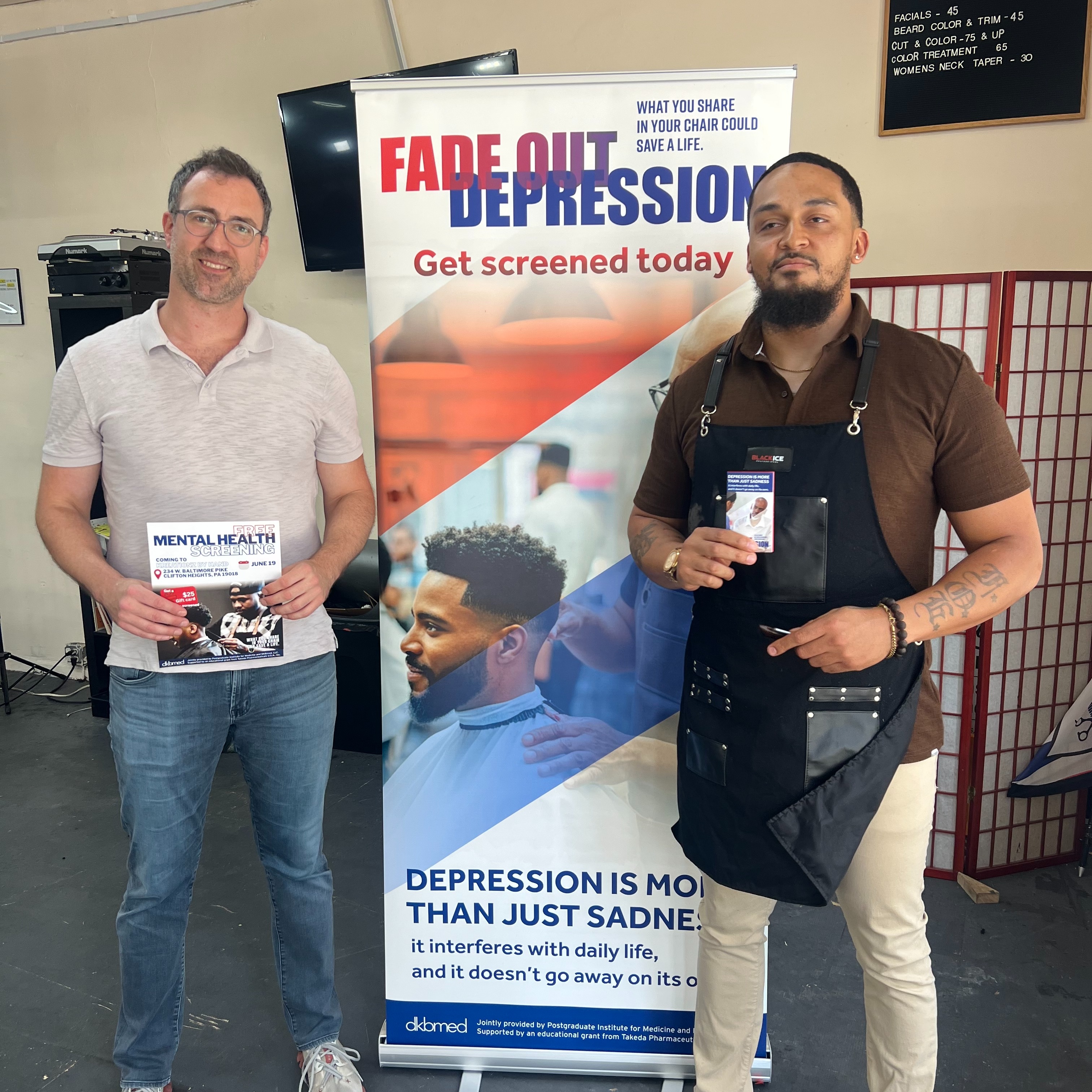 Delco barbershop offers fresh cuts and mental health screenings