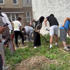 Teens help turn littered and vacant Kensington lot into community park