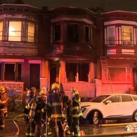 2 children, 2 adults injured in West Philly row home fire