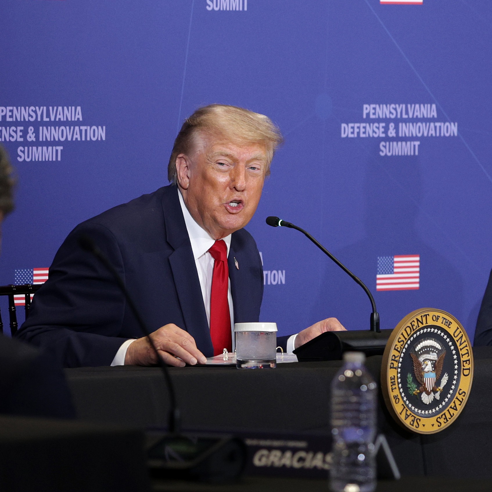 During defense summit in Pa., Trump threatens that Iran ‘better behave’