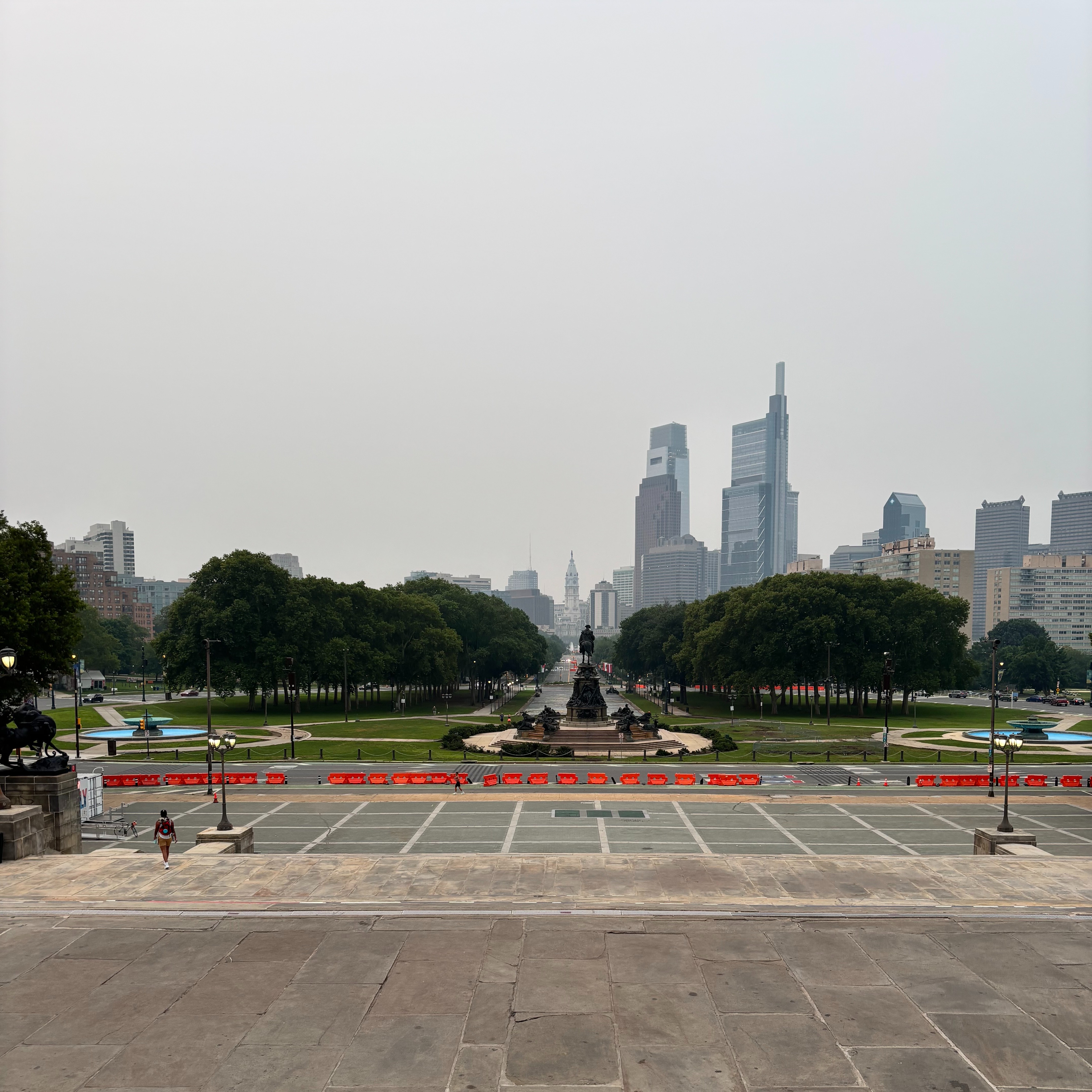 Hazy conditions from Canadian wildfires don’t stop some Philadelphians from a day outdoors