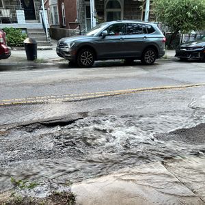 Water main breaks along busy street in Manayunk