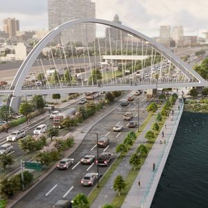 Assembly of pedestrian bridge connecting South Street to waterfront to begin next month