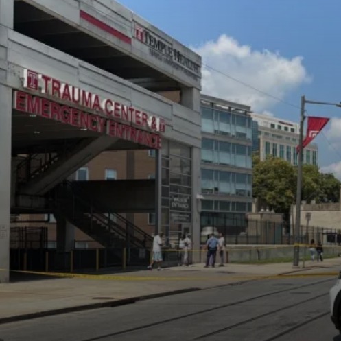 2 men shot outside Temple University Hospital