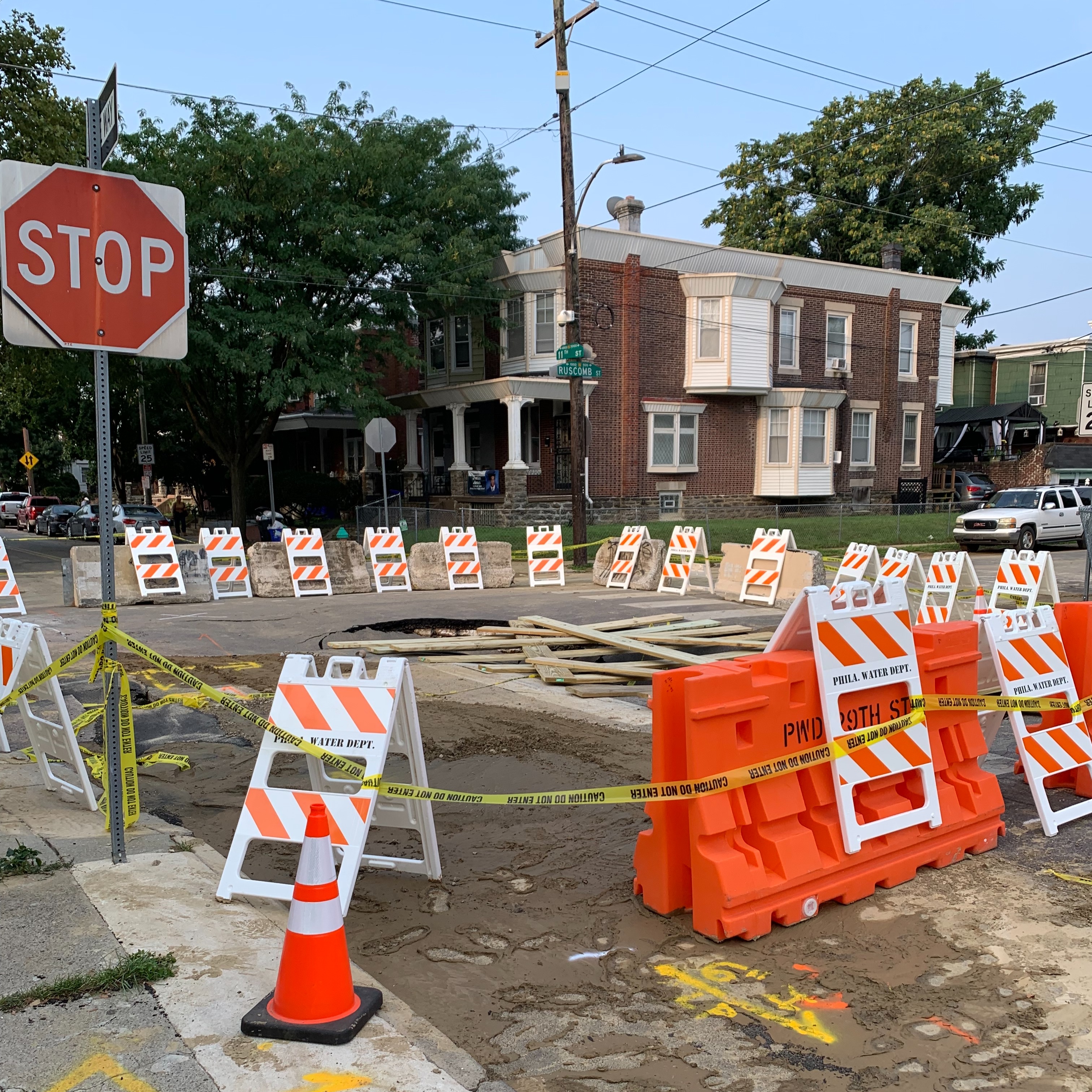 Massive sinkhole opens up in Philadelphia’s Logan neighborhood