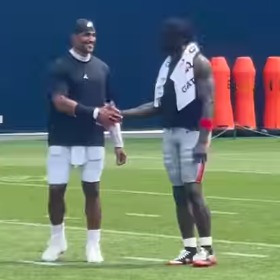 A.J. Brown and Jalen Hurts reunite at Eagles-Patriots joint practice