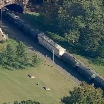 Street closures continue after freight train derails in Bucks County
