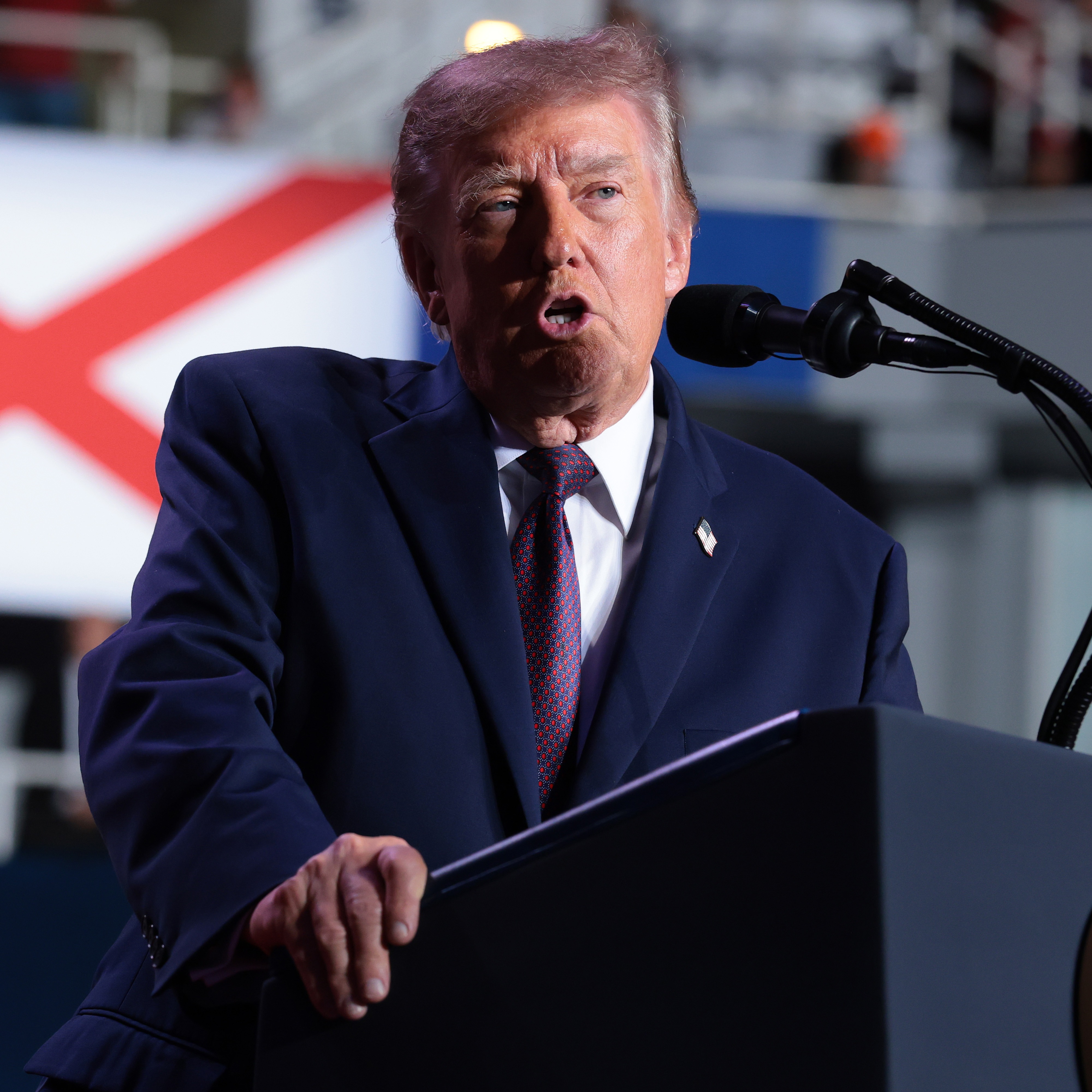 Trump's approval rating hits historic lows as president rallies in Alabama