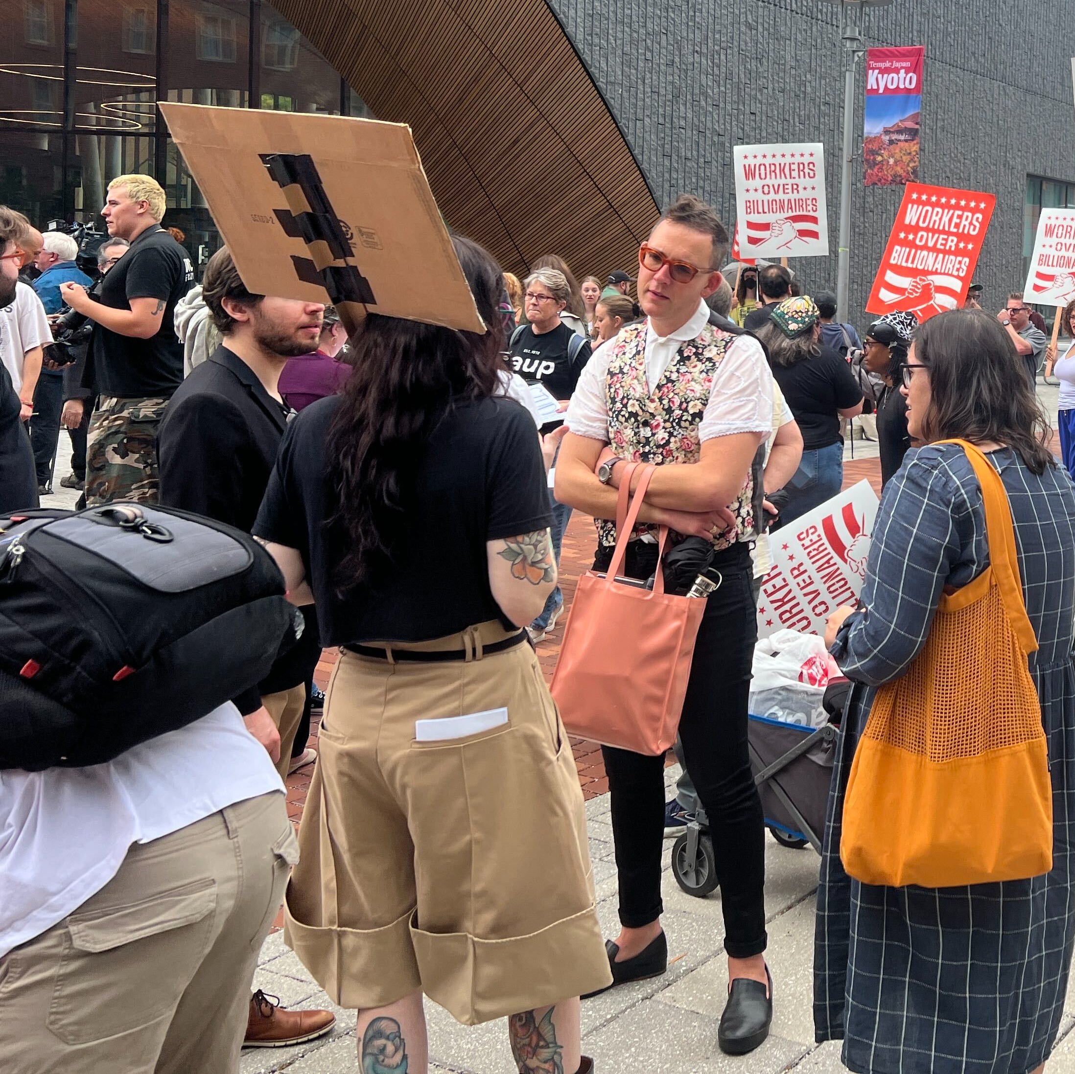 Temple staff, students rally to demand transparency from university leaders after layoffs, tuition hikes