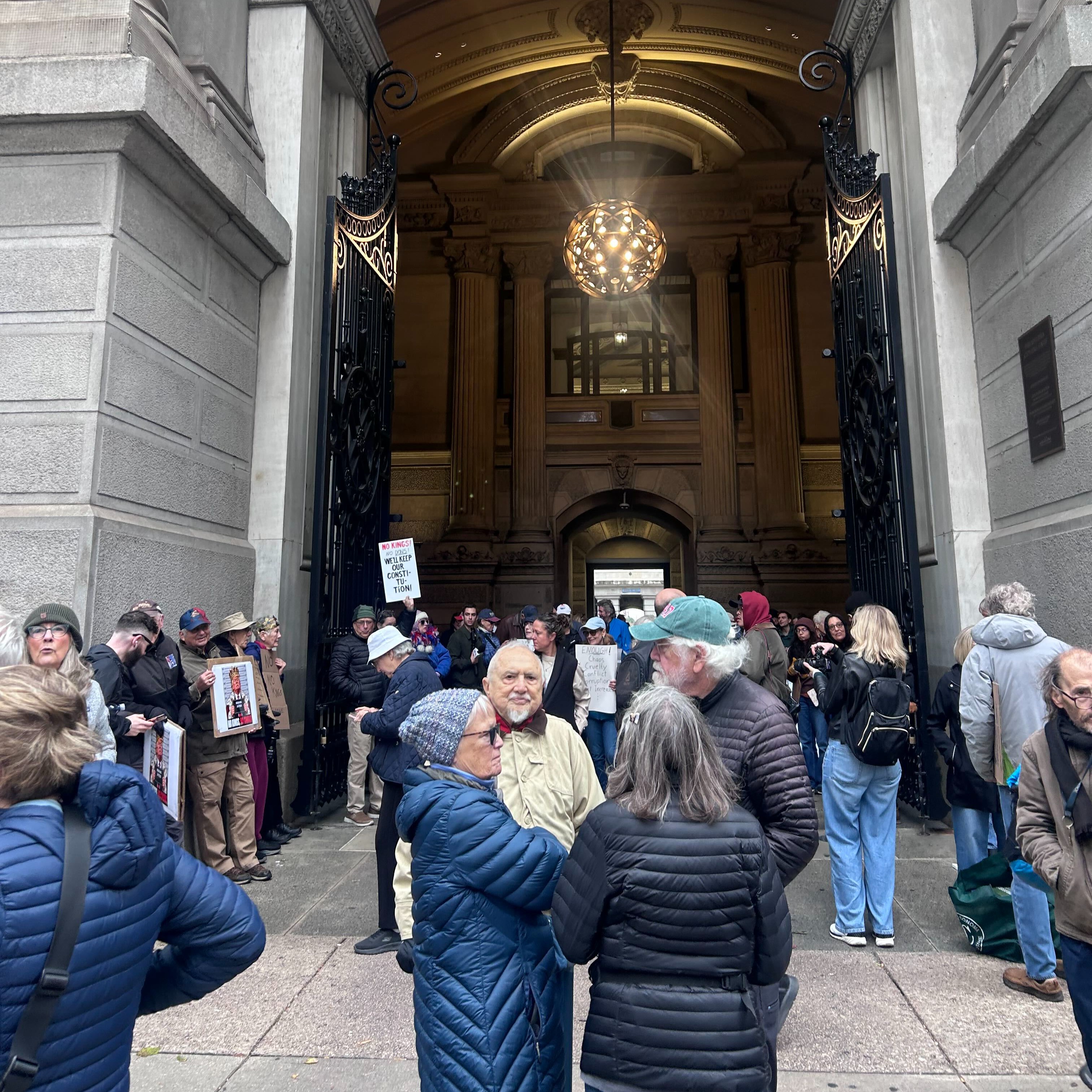 At Philly’s No Kings rally, attendees push for more voter turnout