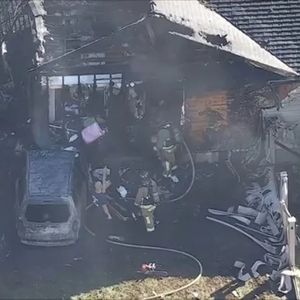 Car crashes into South Jersey house and bursts into flames