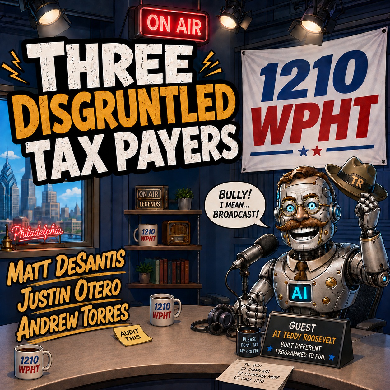 Three Disgruntled Taxpayers: News Headlines, AI Teddy Roosevelt, & Sentient Chicken Nuggets?