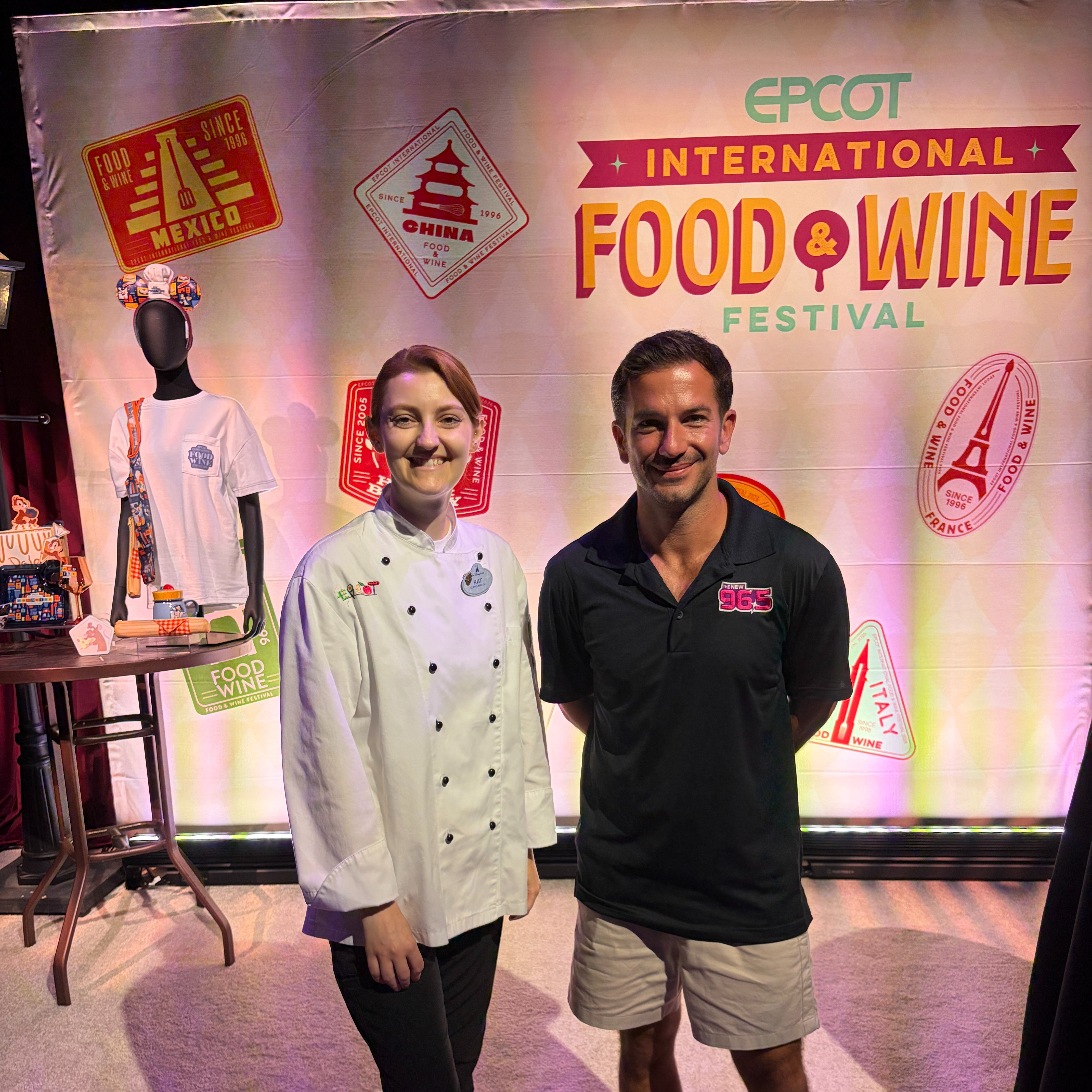 Bennett chats with Chef Kat on the International Food & Wine Festival at Walt Disney World