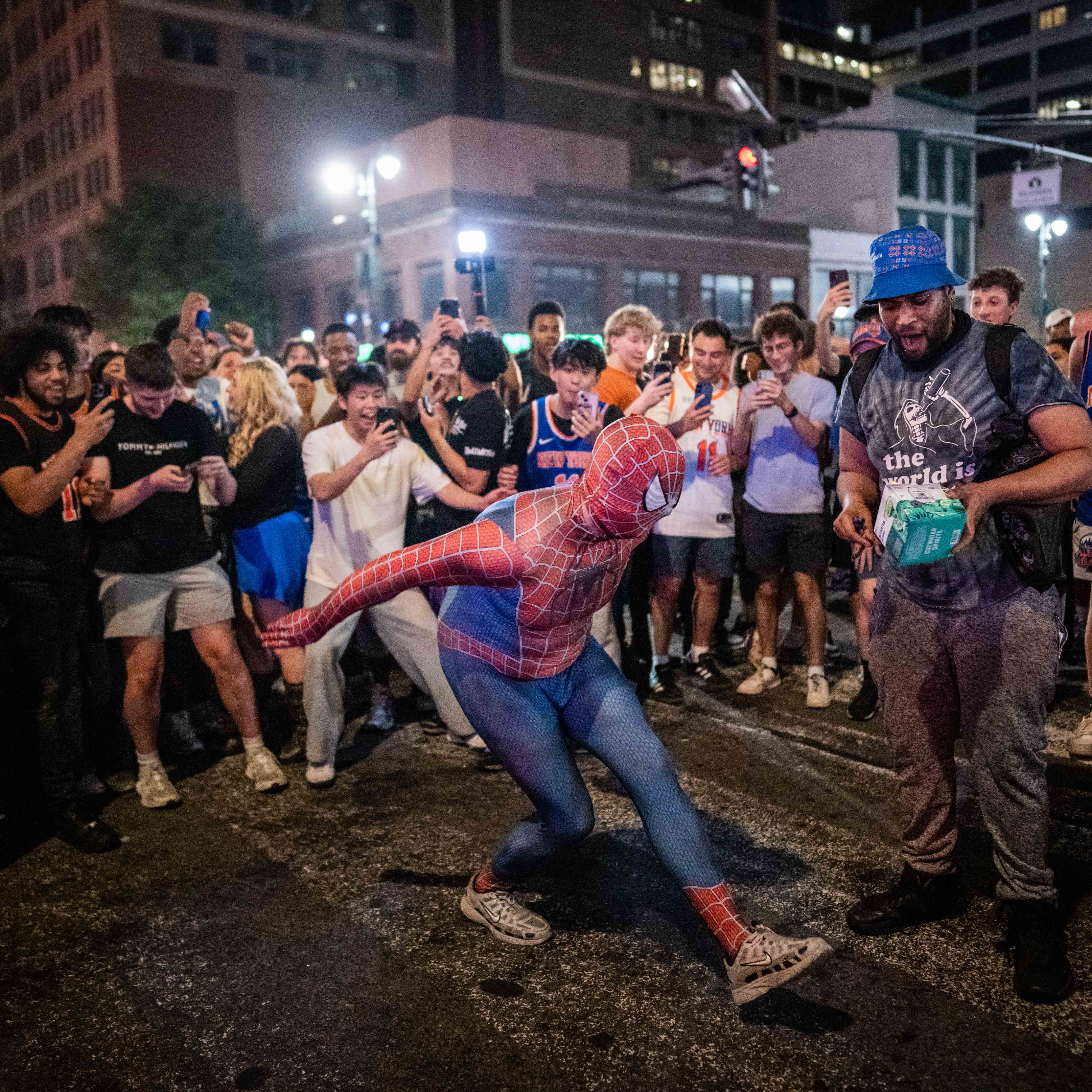 New Yorkers are out in the streets, celebrating the first NBA championship in 53 years