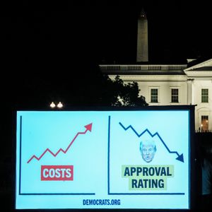 President Trump's approval ratings have fallen to record lows.