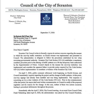 Scranton City Council Sends Cognetti a Letter...Rob's Thoughts