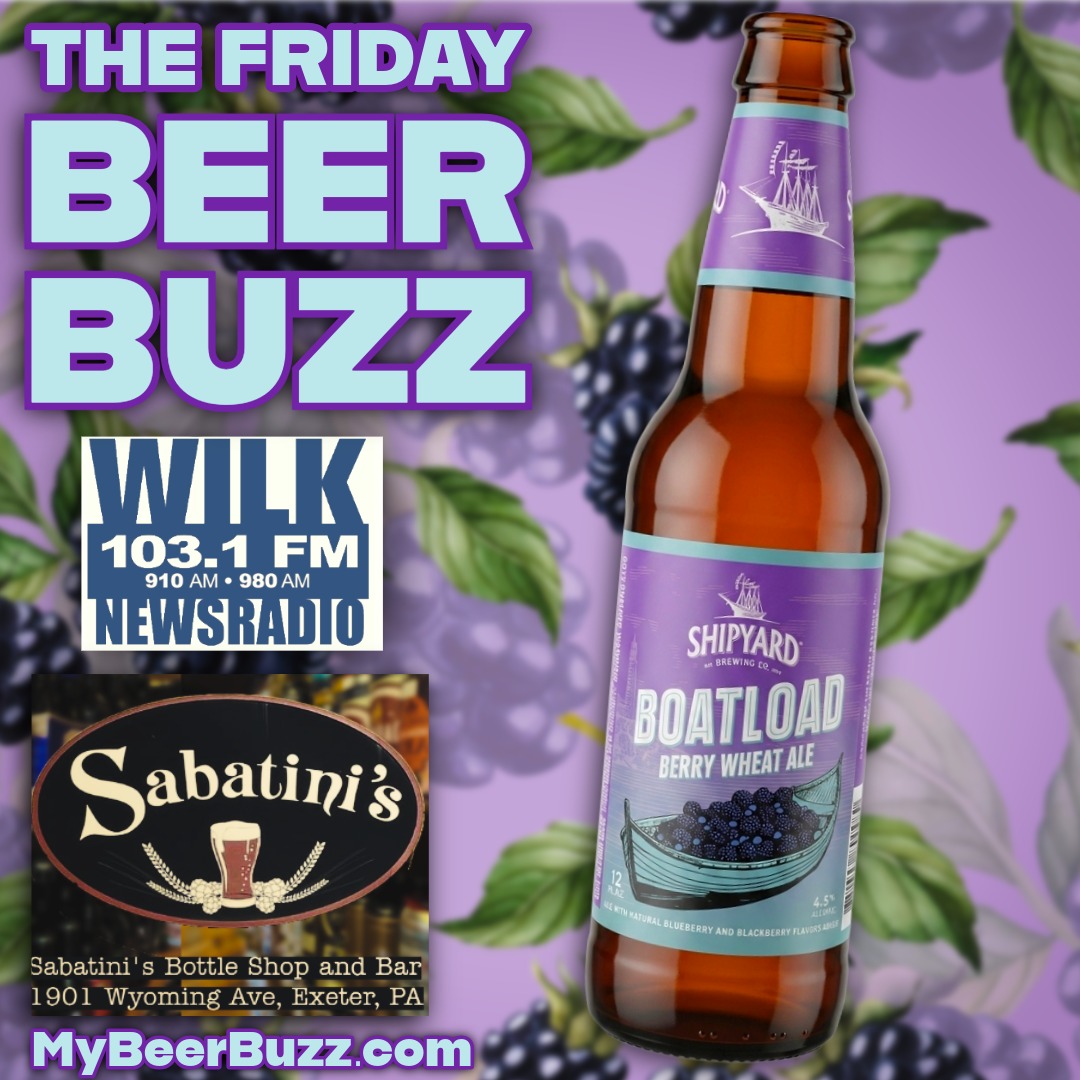 Hop Onboard for a Splash of Shipyard’s “Boatload Berry Wheat Ale” on the Friday Beer Buzz!!
