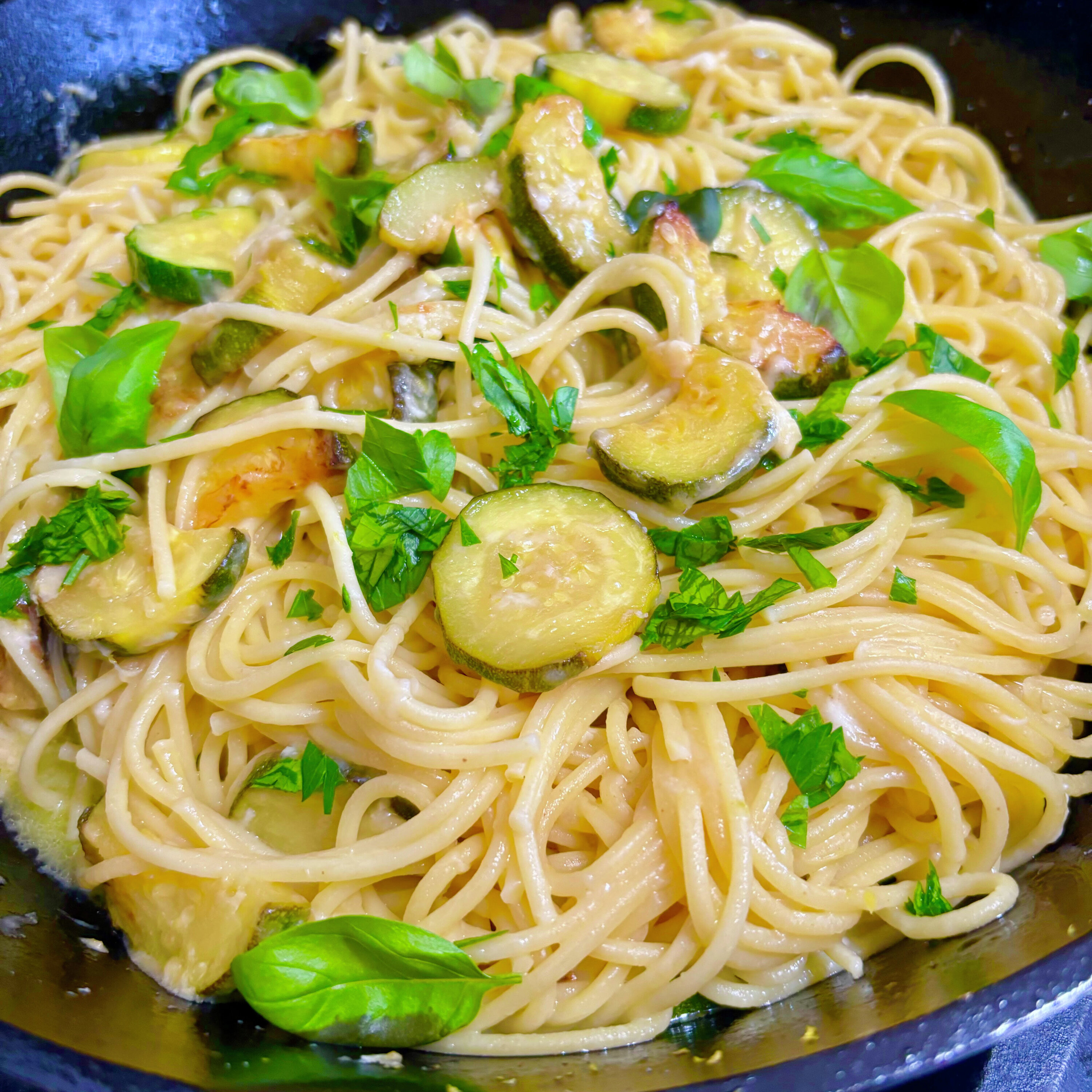 Spaghetti With Zucchini, Lemon, and Pecorino Romano
